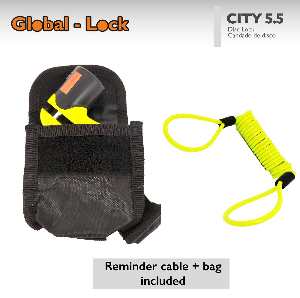 Global-Lock Candado de disco CITY 5.5 (5,5mm)