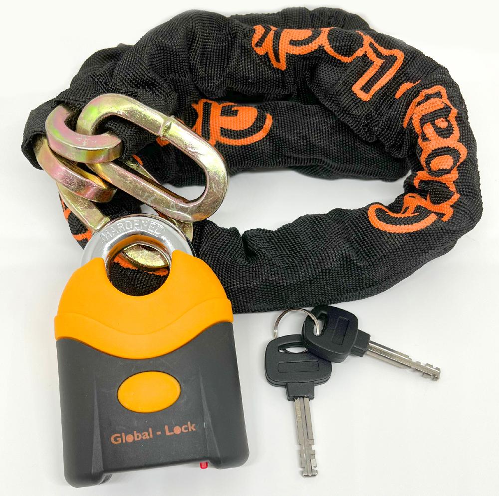 Global-Lock Kit cadena + candado CITY GL-CP02 (10x1500mm) )