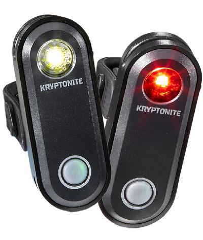 LIGHTS SET FRONT+ REAR FOR BICYCLES KRYPTONITE - AVENUE F-65 + AVENUE R-30