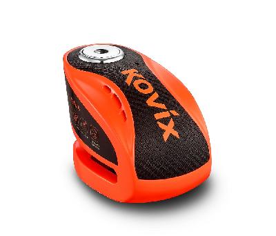 KOVIX KNX10-FO Antivol pour disc de frein avec alarme ORANGE 10 mm.