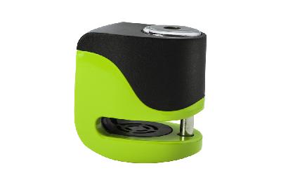 KOVIX KS6-FG Lucchetto de disco con alarma verde fluor 5,5 mm. USB